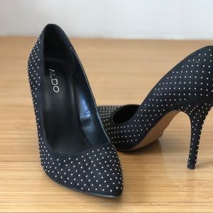 Aldo black heels with accent 8.5